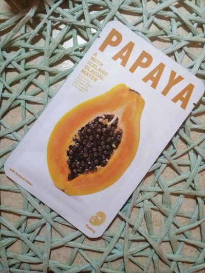 Mishe Maska do twarzy w płacie, Papaja, Z wodą lodowcową