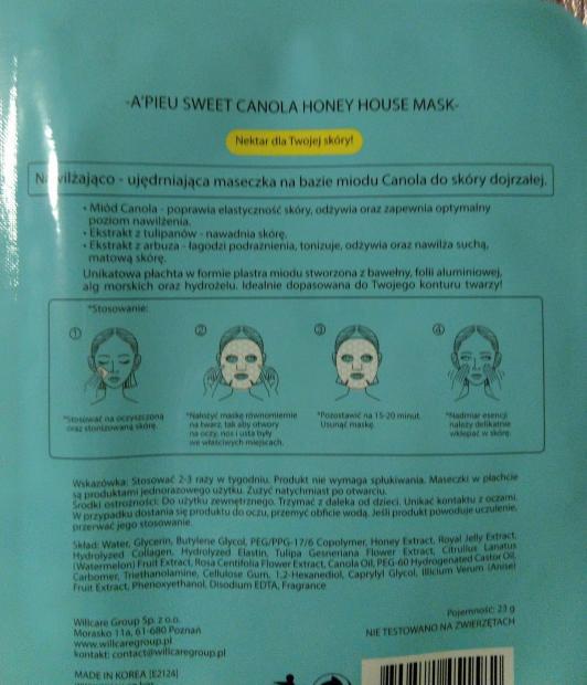 A'PIEU sweet canola honey mask