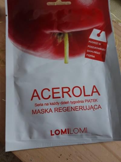 LOMI LOMI Maska do twarzy w płacie, Regenerująca, Acerola