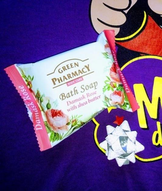 Green Pharmacy Mydło w kostce, Damask Rose with shea butter