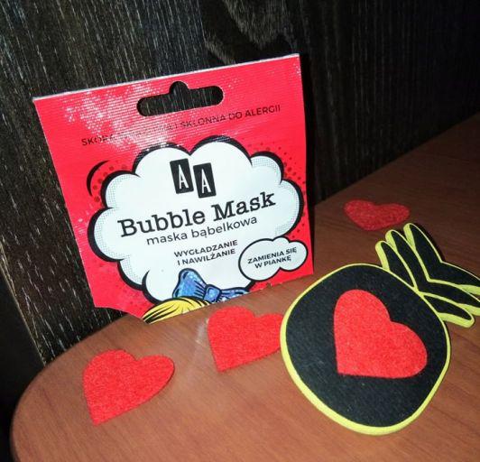 AA Bubble Mask, Maska bąbelkowa do twarzy, Wygładzenie i nawilżenie, Alga różowa + kwas hialuronowy
