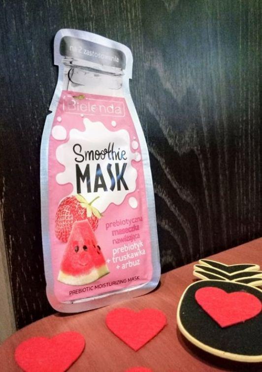 Bielenda Smoothie Mask, Maseczka do twarzy, Prebiotyczna, Nawilżająca, Prebiotyk + Truskawka + Arbuz