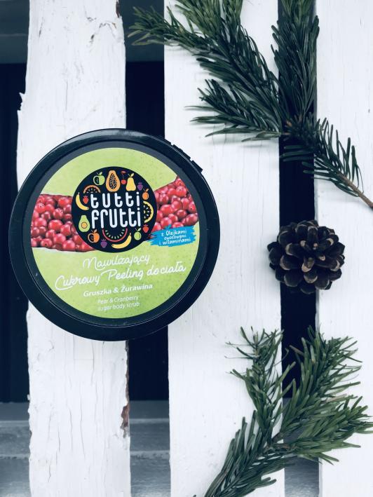 Farmona Tutti Frutti, Nawilżający Cukrowy Peeling do ciała, Gruszka i żurawina