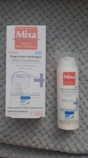 Mixa Pro-Tolerance, Lekki kojący krem nawilżający