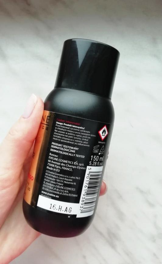 Eveline hybrid professional, gel polish remover, profesjonalny zmywacz do lakieru hybrydowego