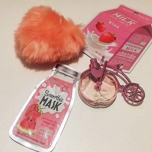 Bielenda Smoothie Mask, Maseczka do twarzy, Prebiotyczna, Nawilżająca, Prebiotyk + Truskawka + Arbuz