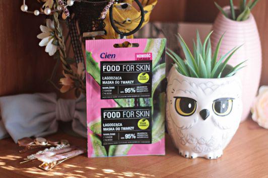Cien Food For Skin, Maseczka do twarzy, Łagodząca, Nawilżenie z sokiem z aloesu