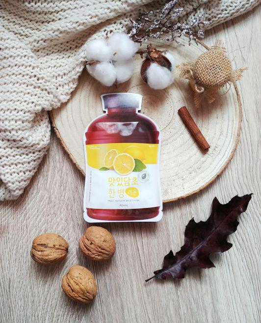 A'pieu Fruit Vinegar, Maska do twarzy w płacie, Lemon