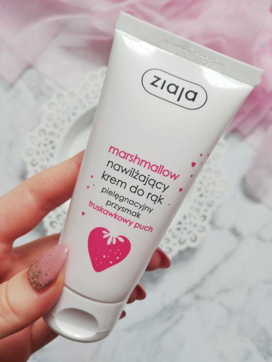 Ziaja Pielęgnacyjny Przysmak, Marshmallow, Krem do rąk, Truskawkowy puch
