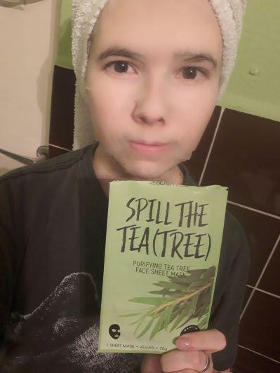 The Beauty Dept. Purifying Tea Tree Face Sheet Mask, Maska do twarzy, Oczyszczająca, Z ekstraktem z drzewa herbacianego