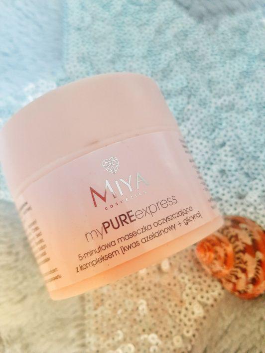 Miya Cosmetics myPUREexpress, Maseczka do twarzy, 5 minutowa, Oczyszczająca, Kwas azelainowy + glicyna