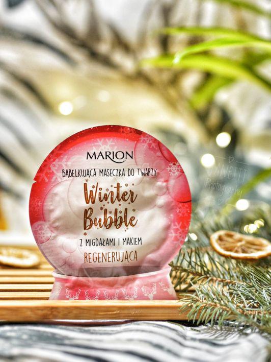 Marion Winter Bubble, Maseczka do twarzy, Bąbelkująca, Regenerująca, Z migdałami i makiem