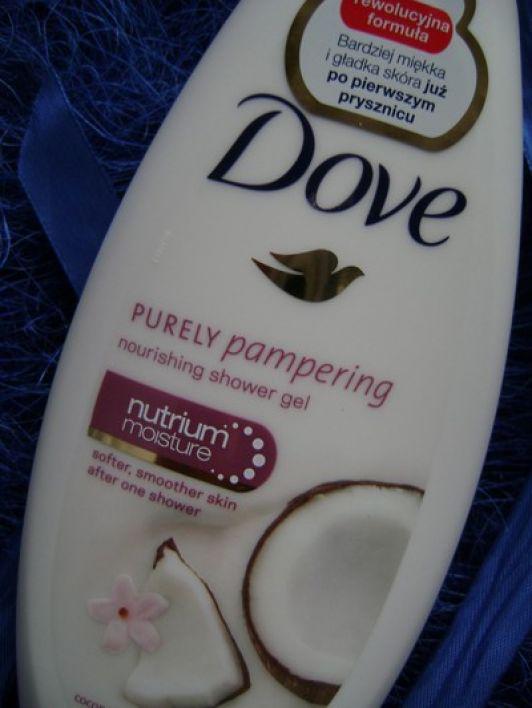 Dove Purely Pampering, Żel pod prysznic, Mleczko kokosowe i płatki jaśminu