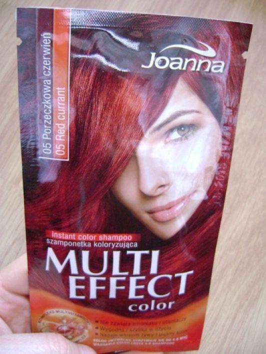 Joanna Multi Effect, Szamponetka koloryzująca do włosów, 05 Porzeczkowa Czerwień