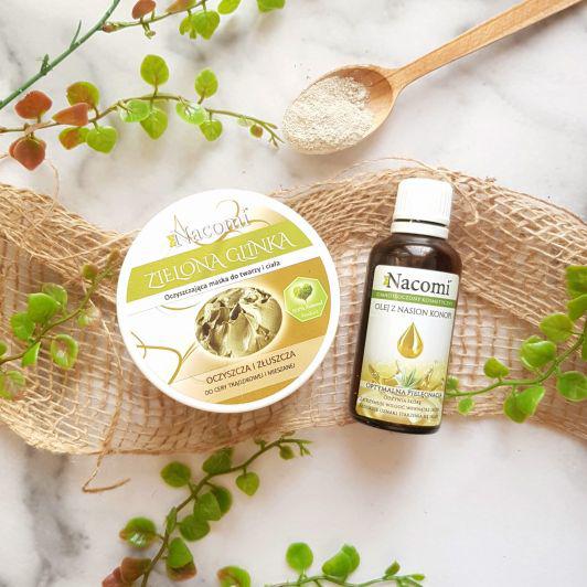 Nacomi, zielona glinka, olej z nasion konopi