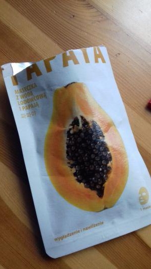 CNF Cosmetics Maska do twarzy w płacie, Papaya With Iceland Glacial Water