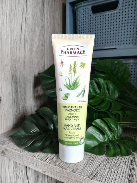 Green Pharmacy Krem do rąk i paznokci, Nawilżający i zmiękczający, Aloes 