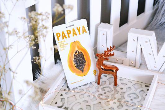 Mishe Maska do twarzy w płacie, Papaja, Z wodą lodowcową