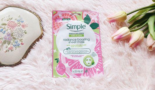 Simple Maska do twarzy w płacie, Radiance Boosting Sheet Mask