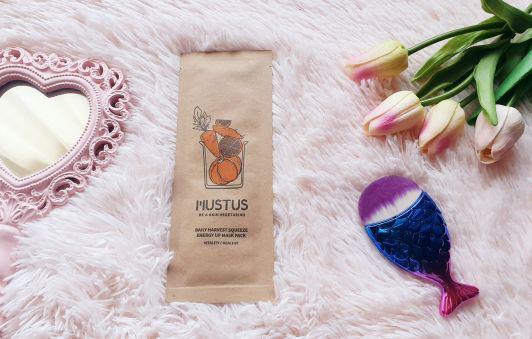 mustus Maska do twarzy w płachcie, Daily Harvest Squeeze, Energy Up Mask