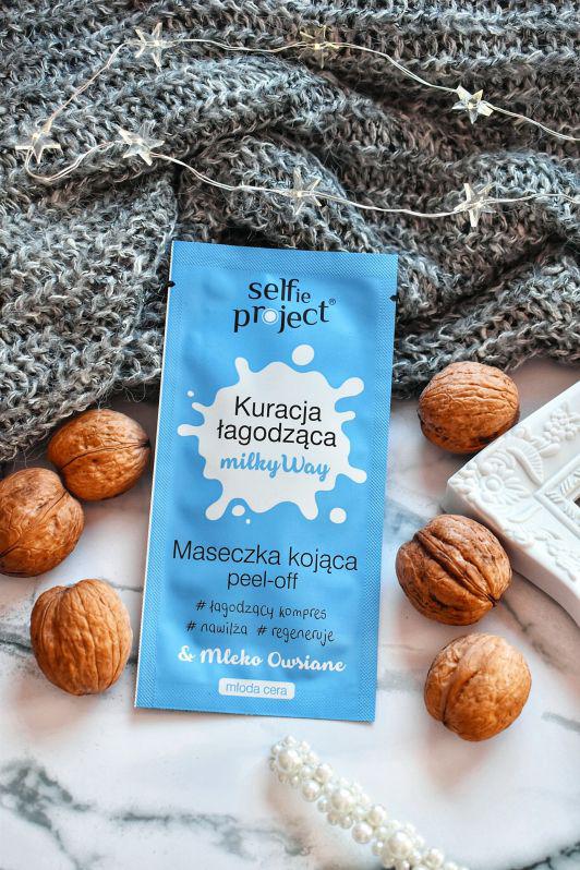 Selfie Project Kuracja Łagodząca Milky Way, Maseczka peel-off, Kojąca, Mleko owsiane