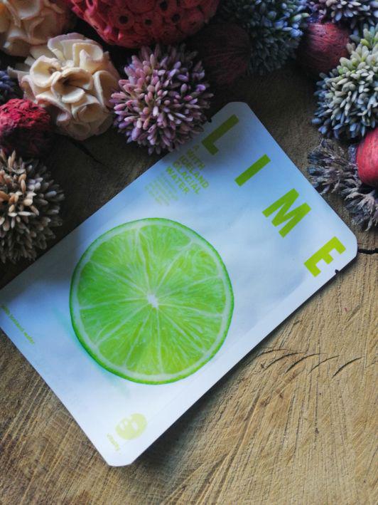 Mishe Maska do twarzy w płacie, Limonka, Z wodą lodowcową