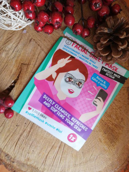 Mascot Europe Maska do twarzy w płacie, Relax & Take a Selfie, Fantasy Mask Design