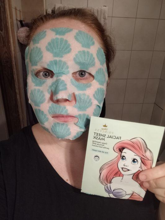 Disney Princess Maska oczyszczająca w płachcie Arielka