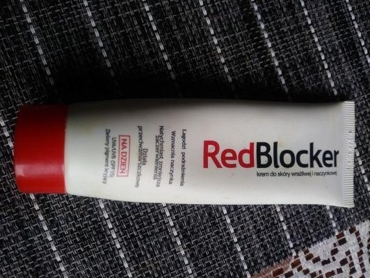 RedBlocker Krem do twarzy, Skóra naczynkowa, Zielony pigment kryjący, Na dzień