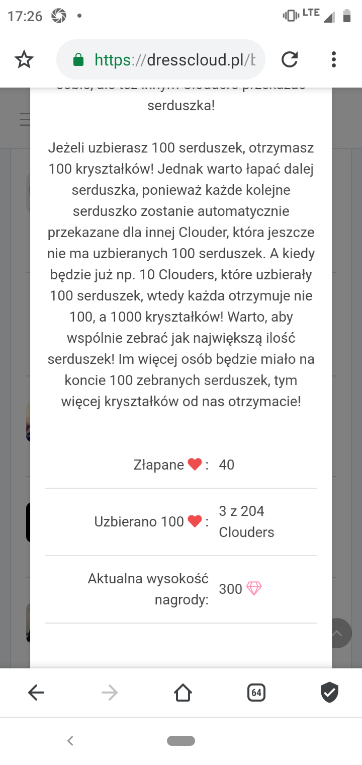 Walentynki DressCloud 2020 - łapanie serduszek 