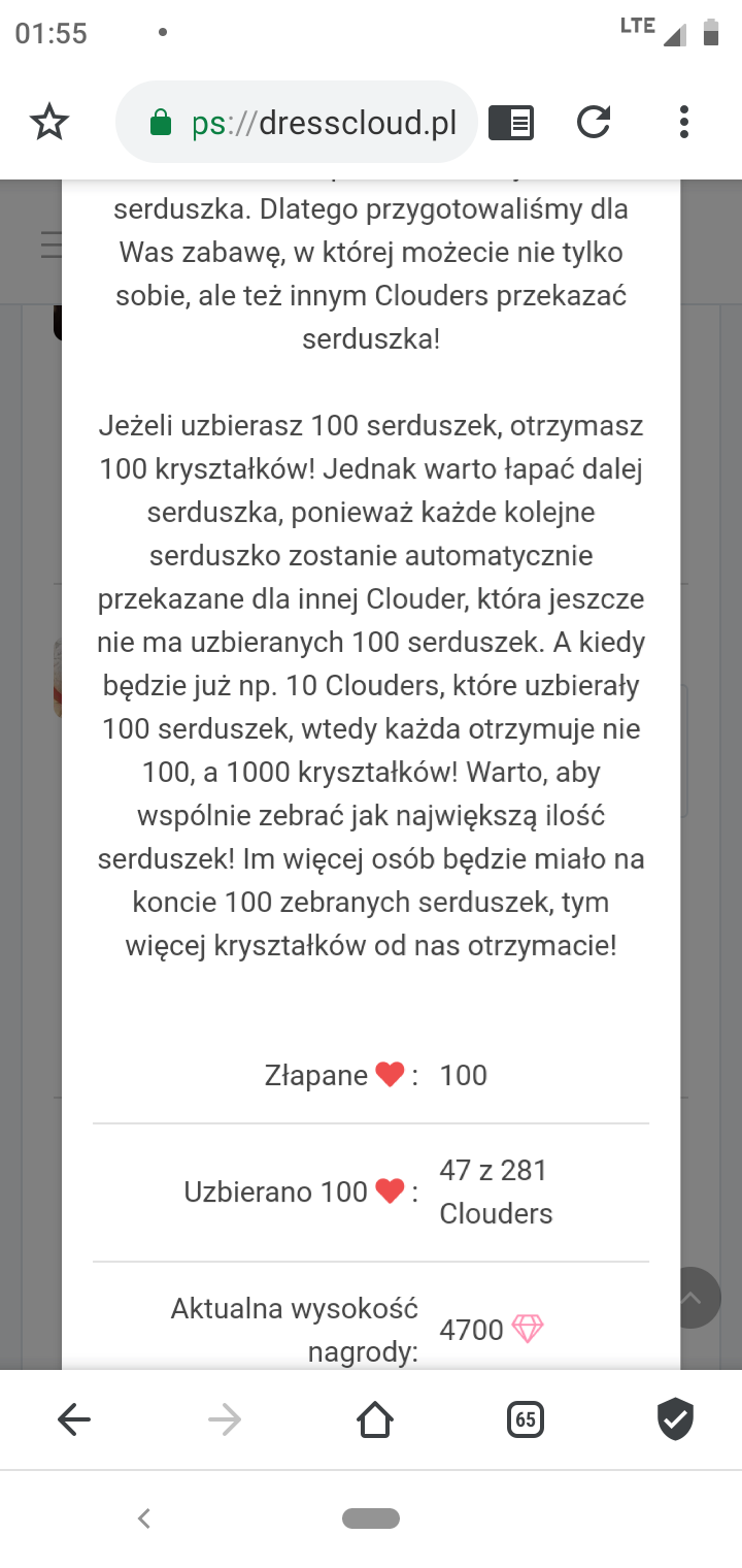 Walentynki DressCloud 2020 - łapanie serduszek 