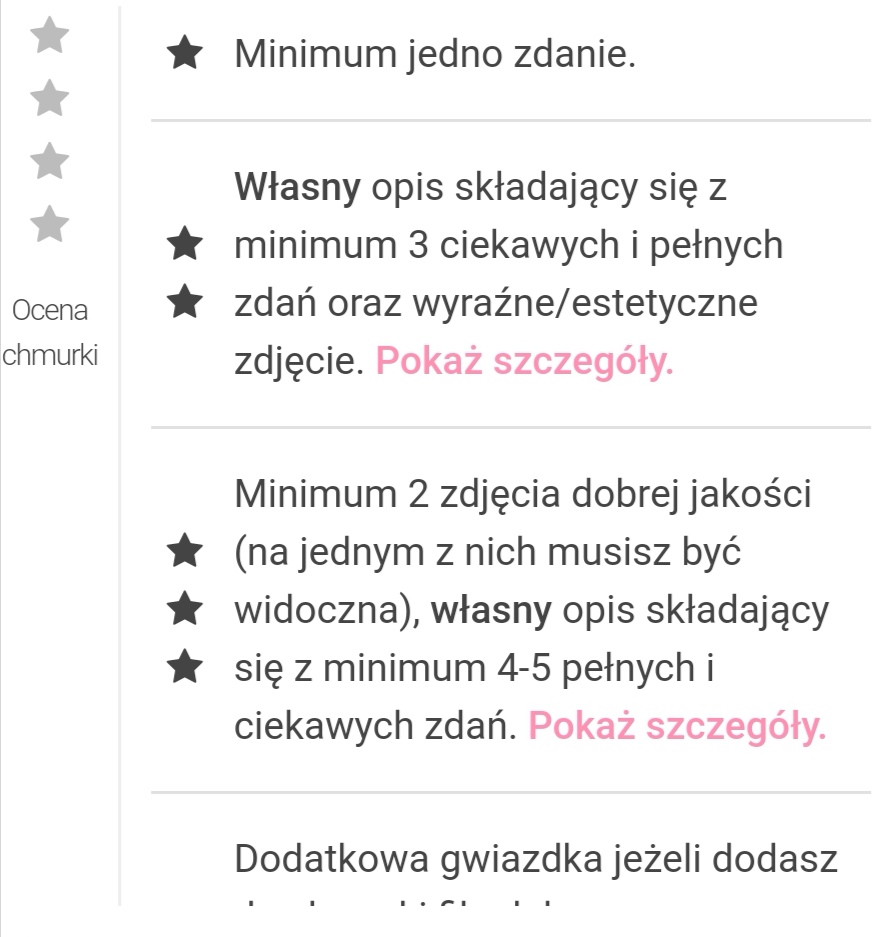 Gwiazdki za Chmurki!  