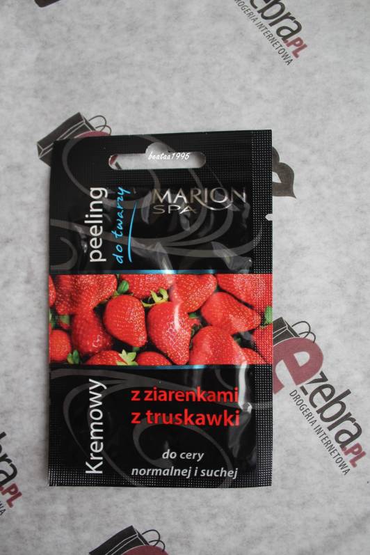 marion spa peeling do twarzy ziarna truskawek