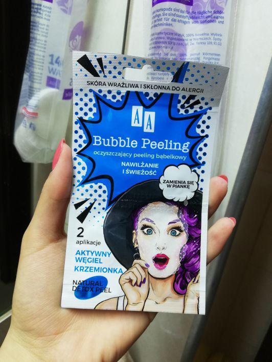 AA Bubble Peeling, Peeling bąbelkowy do twarzy, Oczyszczający, Nawilżenie i świeżość, Aktywny węgiel i krzemionka