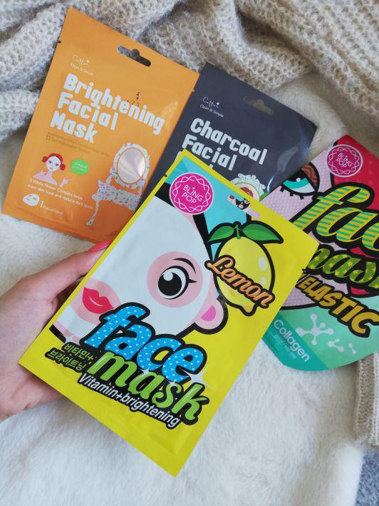 BLING POP Maska do twarzy w płacie, Vitamin + Brightening, Lemon