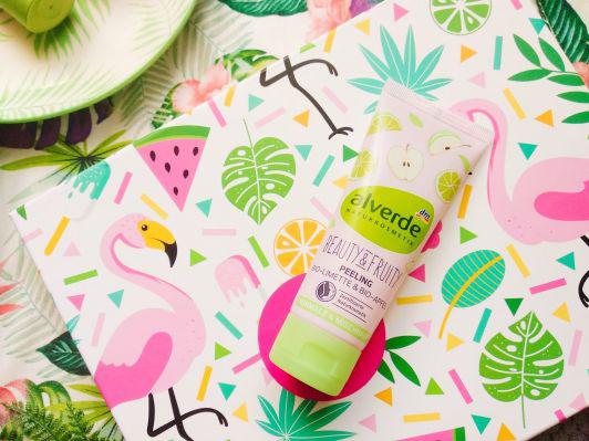 Alverde Peeling do twarzy, Beauty & Fruity, Limetka i jabłko