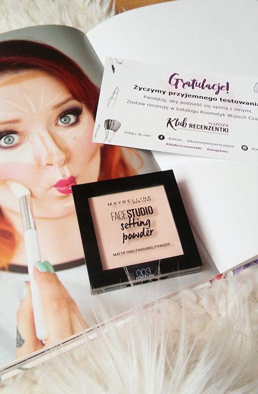 Maybelline Face Studio, Puder do twarzy, Matujący, Setting Powder, Mattifying Finishing Powder, nr 003 Porcelain