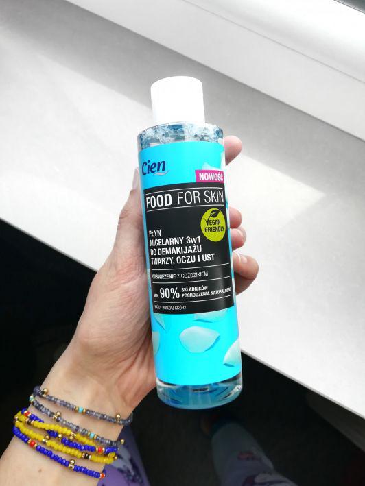 Cien Food For Skin, Płyn micelarny 3 w 1 do demakijażu twarzy, oczu i ust ,,Odświeżenie z goździkiem