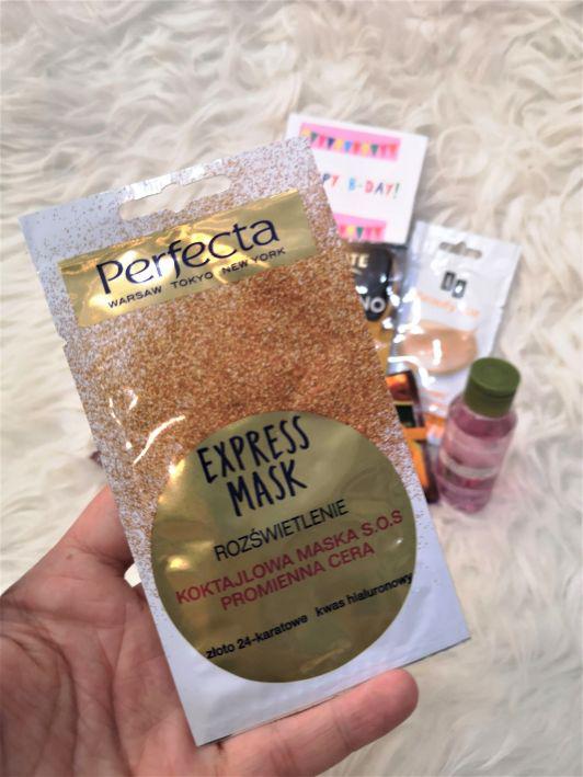 Perfecta Express Mask, Rozświetlenie, Koktajlowa maska S.O.S, Promienna cera