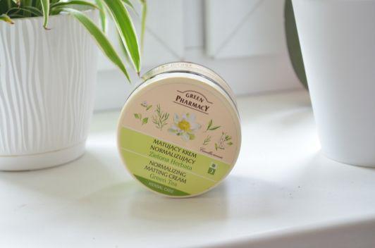 Green Pharmacy Matujący krem normalizujący, Zielona herbata