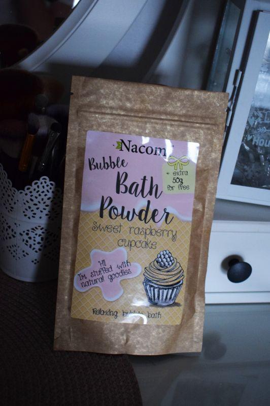Nacomi Puder do kąpieli, Bubble Bath Powder, Sweet Raspberry Cupcake