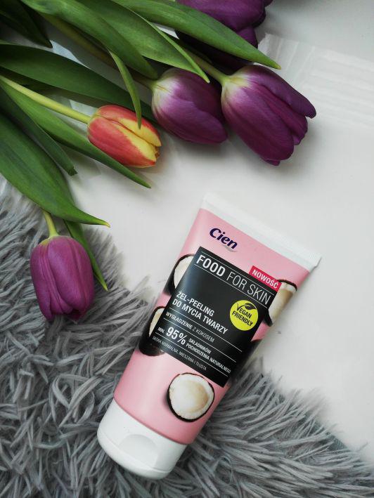 Cien Food For Skin, Żel-peeling do mycia twarzy, Wygładzenie z kokosem, Skóra normalna, mieszana i tłusta