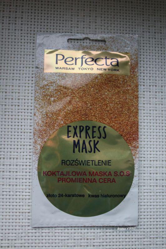 Perfecta Express Mask, Rozświetlenie, Koktajlowa maska S.O.S, Promienna cera
