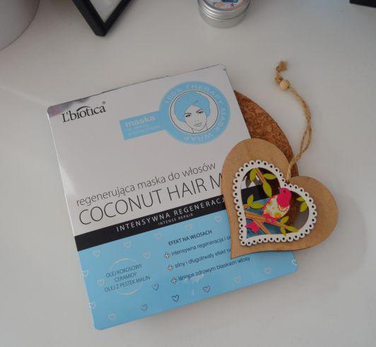 L'biotica Regenerująca maska do włosów Coconut Hair Mask, Intensywna Regeneracja