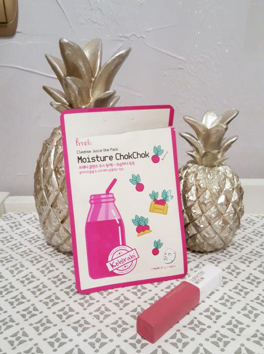 Prreti Maska do twarzy w płacie, Moisture Chok Chok, Cleanse Juice One Pack