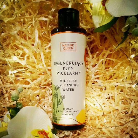 Nature Queen Płyn micelarny, Regenerujący, Micellar Cleansing Water, Ekstrakt z kiełków pszenicy i rumianku