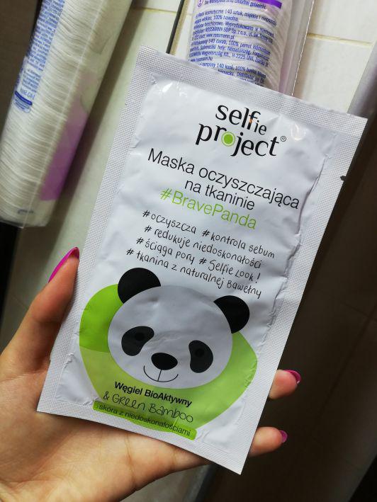 Selfie Project Maska do twarzy w płacie, Na tkaninie, #BravePanda