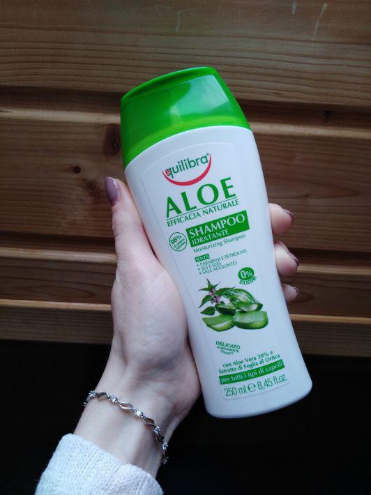 Equilibra Szampon do włosów, Aloes, 20% Aloe Vera