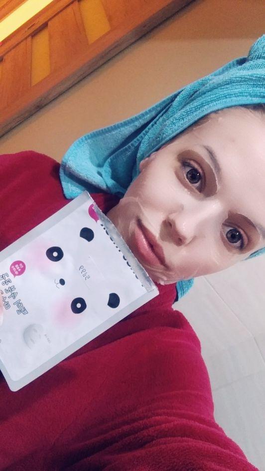 Coscodi Maska do twarzy w płacie, Panda Mask
