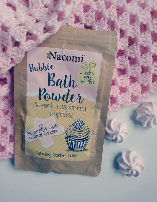Nacomi Puder do kąpieli, Bubble Bath Powder, Sweet Raspberry Cupcake